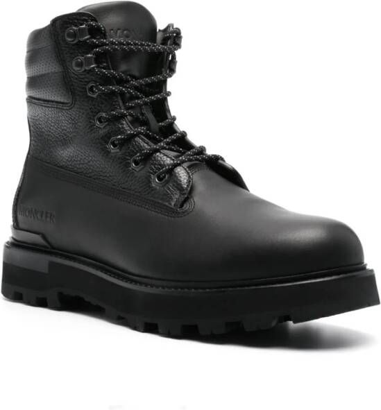 Moncler Peka lace-up leather boots Black
