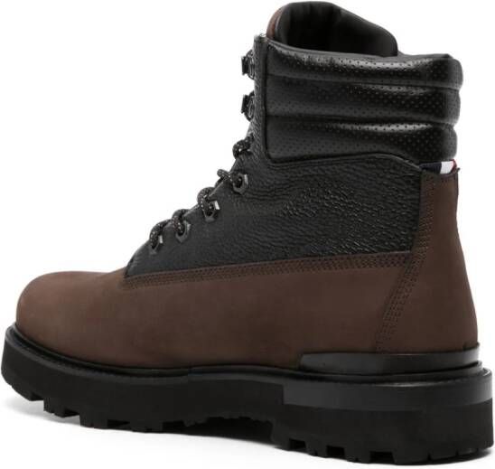 Moncler Peka leather ankle boots Brown