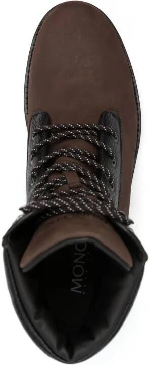 Moncler Peka leather ankle boots Brown