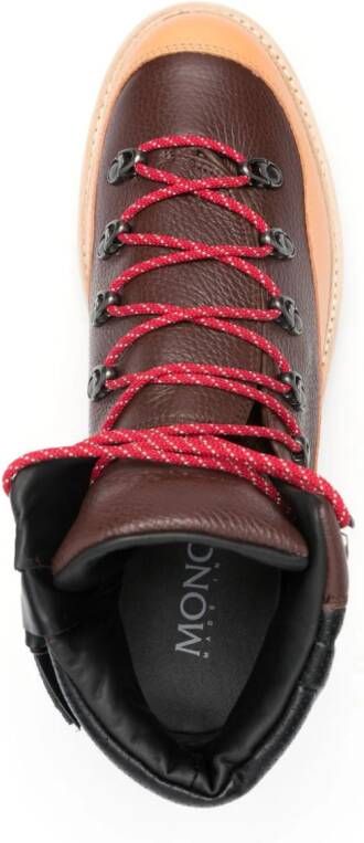 Moncler Peka Trek leather boots Brown