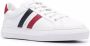 Moncler side-stripe leather sneakers White - Thumbnail 2