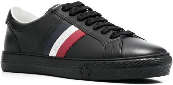 Moncler side-stripe low-top sneakers Black