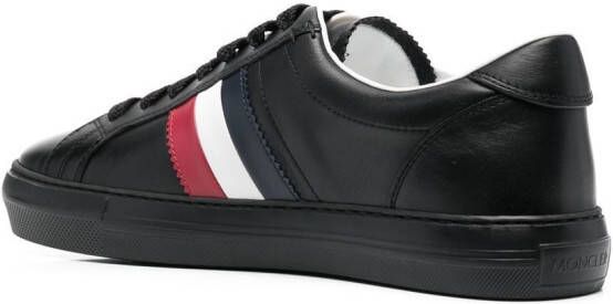Moncler side-stripe low-top sneakers Black