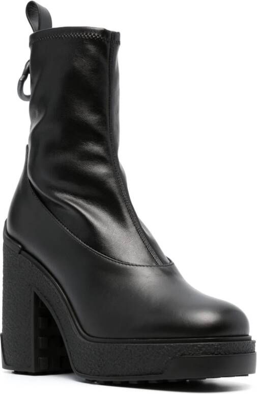 Moncler Splora leather ankle boots Black