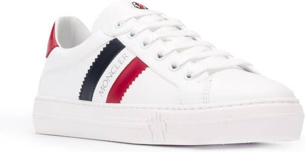 Moncler stripe detail trainers White