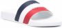 Moncler striped embossed-logo slides White - Thumbnail 2