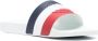 Moncler striped logo-detail slides White - Thumbnail 2