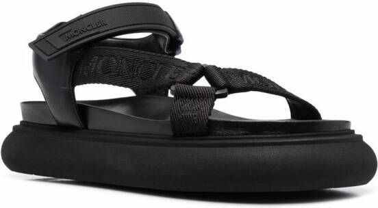 Moncler touch-strap sandals Black