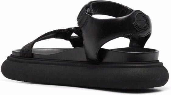 Moncler touch-strap sandals Black