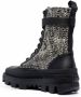 Moncler tweed-panelled mid-calf boots Black - Thumbnail 3