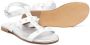 Monnalisa 15mm beaded leather sandals White - Thumbnail 2