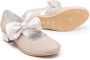 Monnalisa 35mm bow-detail leather ballerina shoes Gold - Thumbnail 2