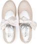 Monnalisa 35mm bow-detail leather ballerina shoes Gold - Thumbnail 3