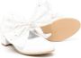 Monnalisa 35mm bow leather ballerina shoes White - Thumbnail 2