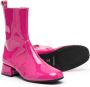 Monnalisa 35mm high-shine finish ankle boots Pink - Thumbnail 2
