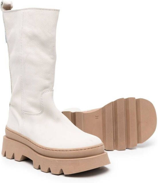 Monnalisa ankle-length ridged-sole boots White