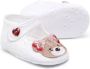 Monnalisa bear-motif cotton ballerina shoes White - Thumbnail 2