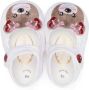Monnalisa bear-motif cotton ballerina shoes White - Thumbnail 3