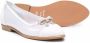 Monnalisa bow-detail pointed ballerina shoes White - Thumbnail 2
