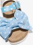 Monnalisa bow-detail polka dot sandals Blue - Thumbnail 3