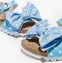 Monnalisa bow-detail polka dot sandals Blue - Thumbnail 4