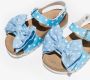 Monnalisa bow-detail polka dot sandals Blue - Thumbnail 5