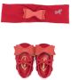 Monnalisa bow-detail pre-walker shoes Red - Thumbnail 3