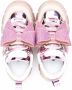 Monnalisa bow-detail rhinestone-embellished chunky leather sneakers Pink - Thumbnail 3