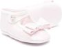 Monnalisa bow-detailing gabardine ballerina shoes Pink - Thumbnail 2