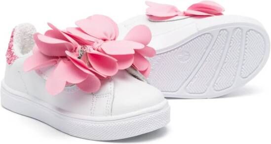 Monnalisa Bow-detailing leather sneakers White