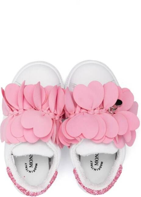 Monnalisa Bow-detailing leather sneakers White