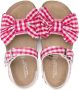 Monnalisa bow-embellished gingham sandals Pink - Thumbnail 3