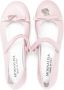 Monnalisa bow leather ballerina shoes Pink - Thumbnail 3