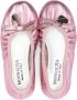 Monnalisa bow leather ballerina shoes Pink - Thumbnail 3