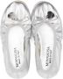 Monnalisa bow leather ballerina shoes Silver - Thumbnail 3