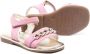 Monnalisa chain-trim leather sandals Pink - Thumbnail 2