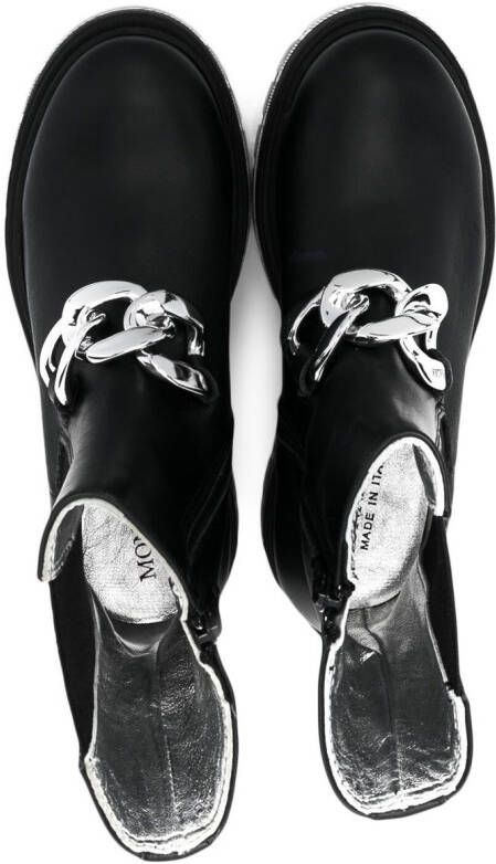 Monnalisa chunky-chain detail boots Black