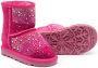 Monnalisa crystal-embellished suede boots Pink - Thumbnail 2