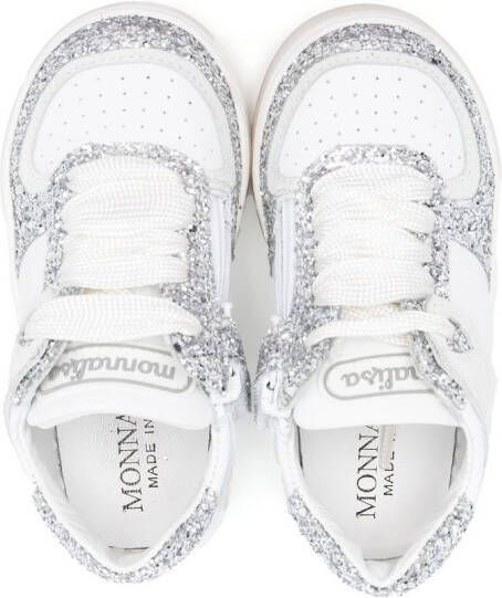 Monnalisa embellished panelled sneakers White