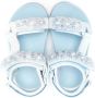 Monnalisa embellished touch-strap sandals Blue - Thumbnail 3