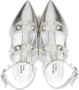 Monnalisa faux-pearl embellished pointed toe sandals Silver - Thumbnail 3