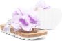 Monnalisa floral-appliqué flip-flops Purple - Thumbnail 2