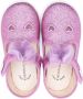 Monnalisa floral-appliqué glitter shoes Pink - Thumbnail 3