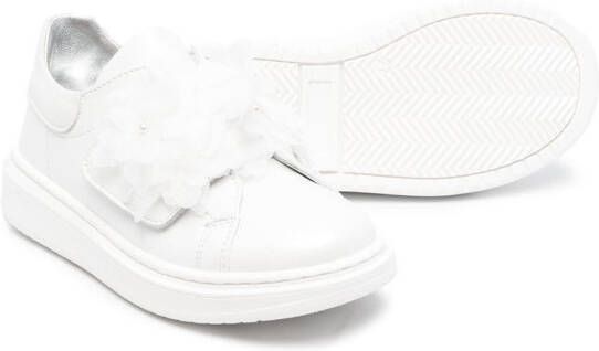 Monnalisa floral-appliqué low-top sneakers White