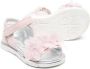 Monnalisa floral-appliqué touch-strap sandals Pink - Thumbnail 2