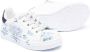 Monnalisa floral-print lace-up sneakers White - Thumbnail 2