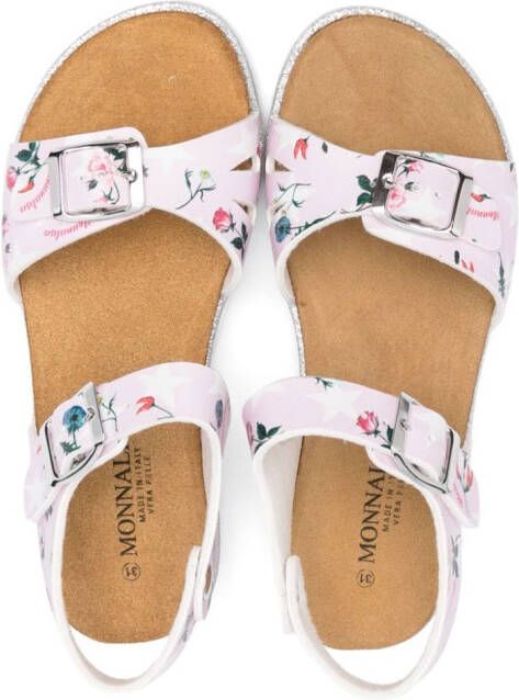 Monnalisa floral-print open-toe sandals Pink