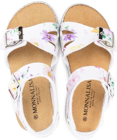 Monnalisa floral-print sandals White