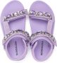 Monnalisa gem-detailed sandals Purple - Thumbnail 3
