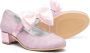 Monnalisa glitter-detail 35mm block-heel ballerina shoes Pink - Thumbnail 2